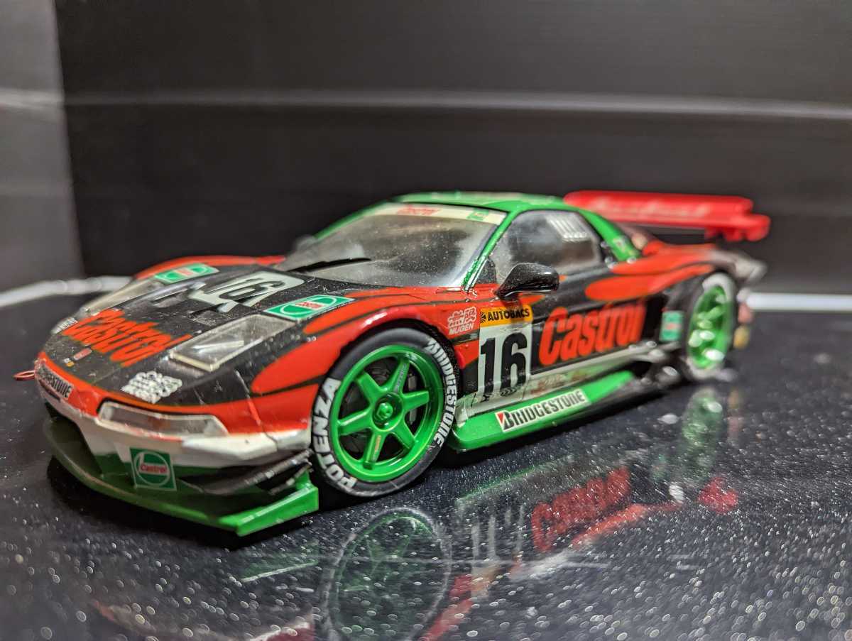 1/24 レーシングカープラモデル完成品 NSX カストロール JGTC ジャンク 