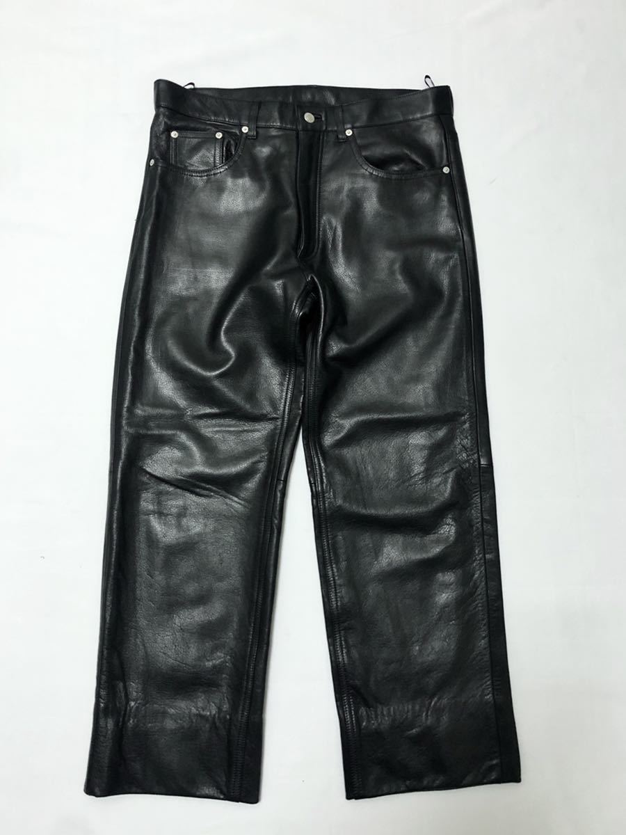 大きなサイズ WIND ARMOR NICHIWA 牛革 表革 レザー パンツ 92 (XL 
