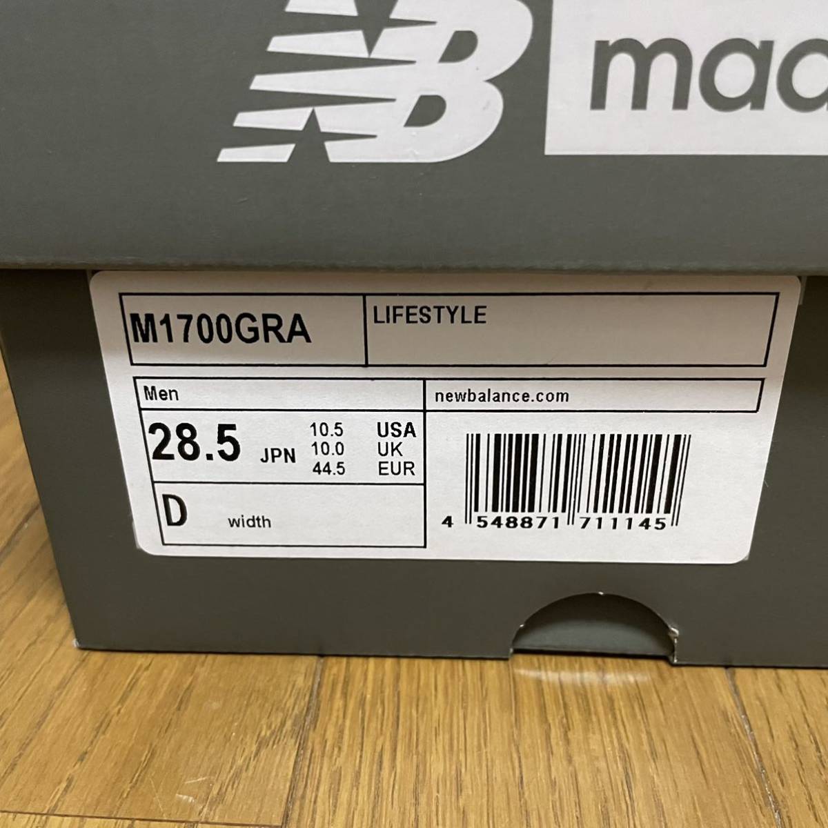 28.5cm NEW BALANCE M1700GRA ニューバランス MADE IN USA USA M1700 