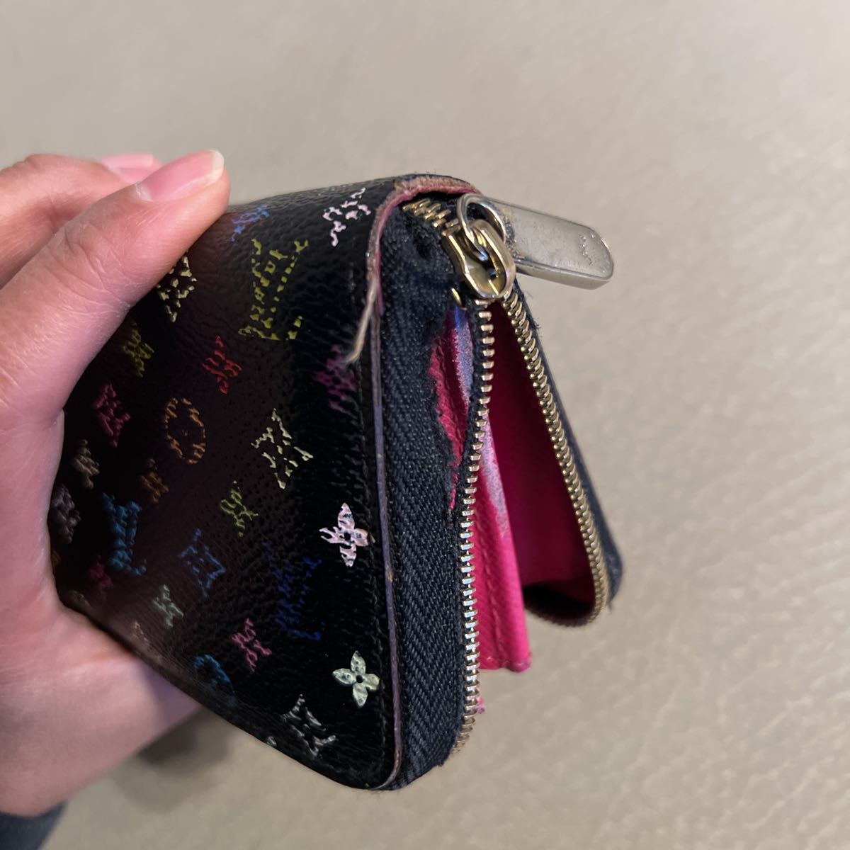 ジャンク LOUIS VUITTON ジッピーコインパース マルチカラー 小銭入れ