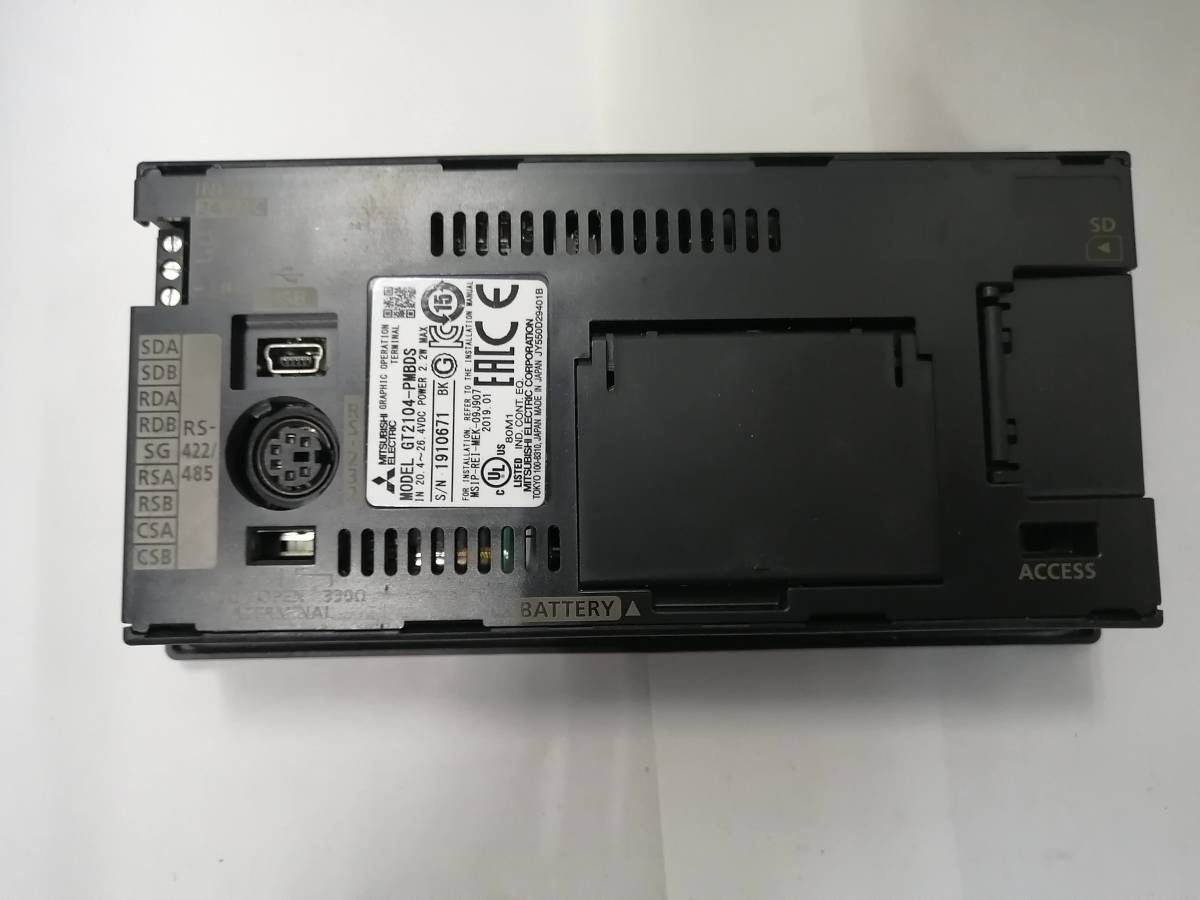 三菱 タッチパネル GOT2000 GT2104-PMBDS 通電確認済み DC24V 本体 