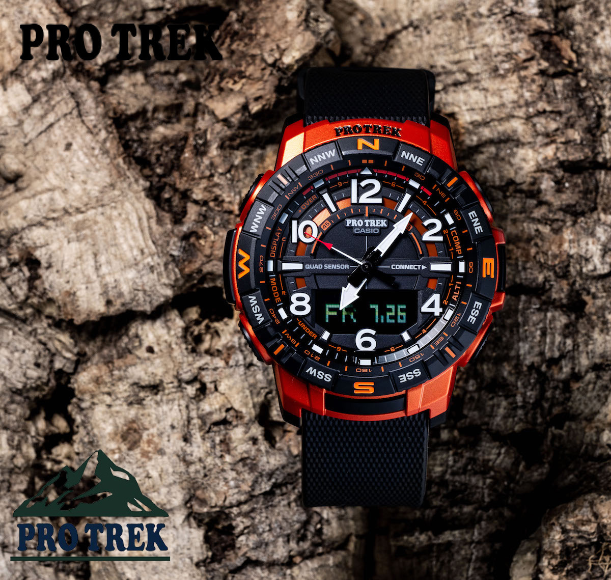 【低価，SALE】 1円 正規品カシオPRO TREKプロトレックCASIO 腕時計メンズClimber Lineクライマーラインレッド赤20気圧ダイバースマホリンク(PRO TREK)｜売買されたオークション情報、yahooの商品情報をアーカイブ公 PRO TREK
