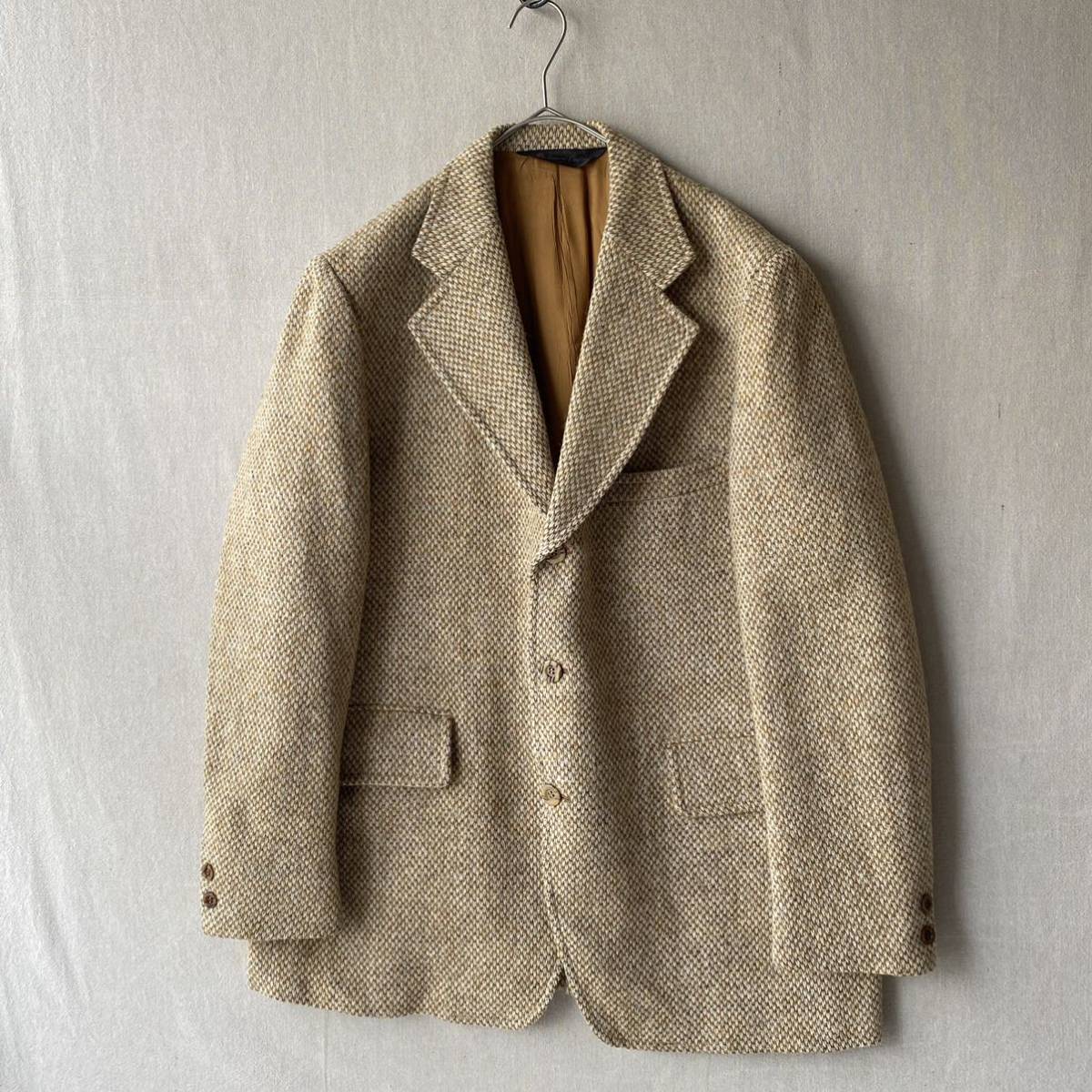 品質保証，低価 70s Harris Tweed ツイードジャケット / ベージュ テーラード ウール ユーロ ヨーロッパ ビンテージ 50s 60s O1-12009-0(Lサイズ)｜売買されたオークション情報、yahooの商品情報をアーカイブ公開 - オー Lサイズ