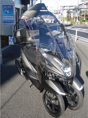 バイク屋根ルーフシールド トリシティ用(全型式共通)全年式用 最新 バイク屋根ルーフシールド トリシティ用(全型式共通)全年式用 最新