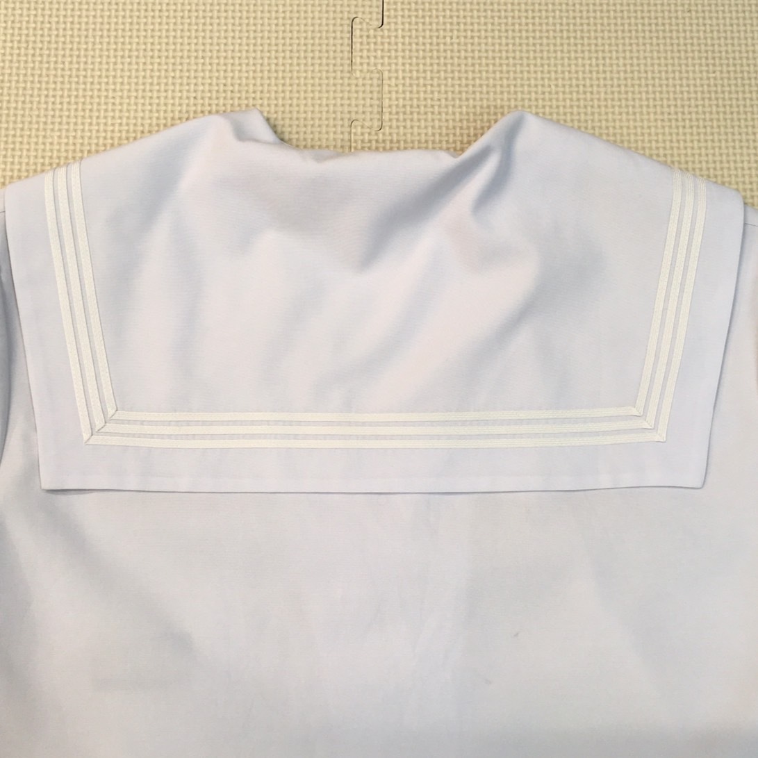 スーパーsale セール期間限定 O314 中古 兵庫県 氷丘中学校 セーラー服 上下セット M W63 白3本ライン 加古川松原屋 夏服 夏用 半袖 制服 学生服 高校 女子学生 Www iwearparts Com