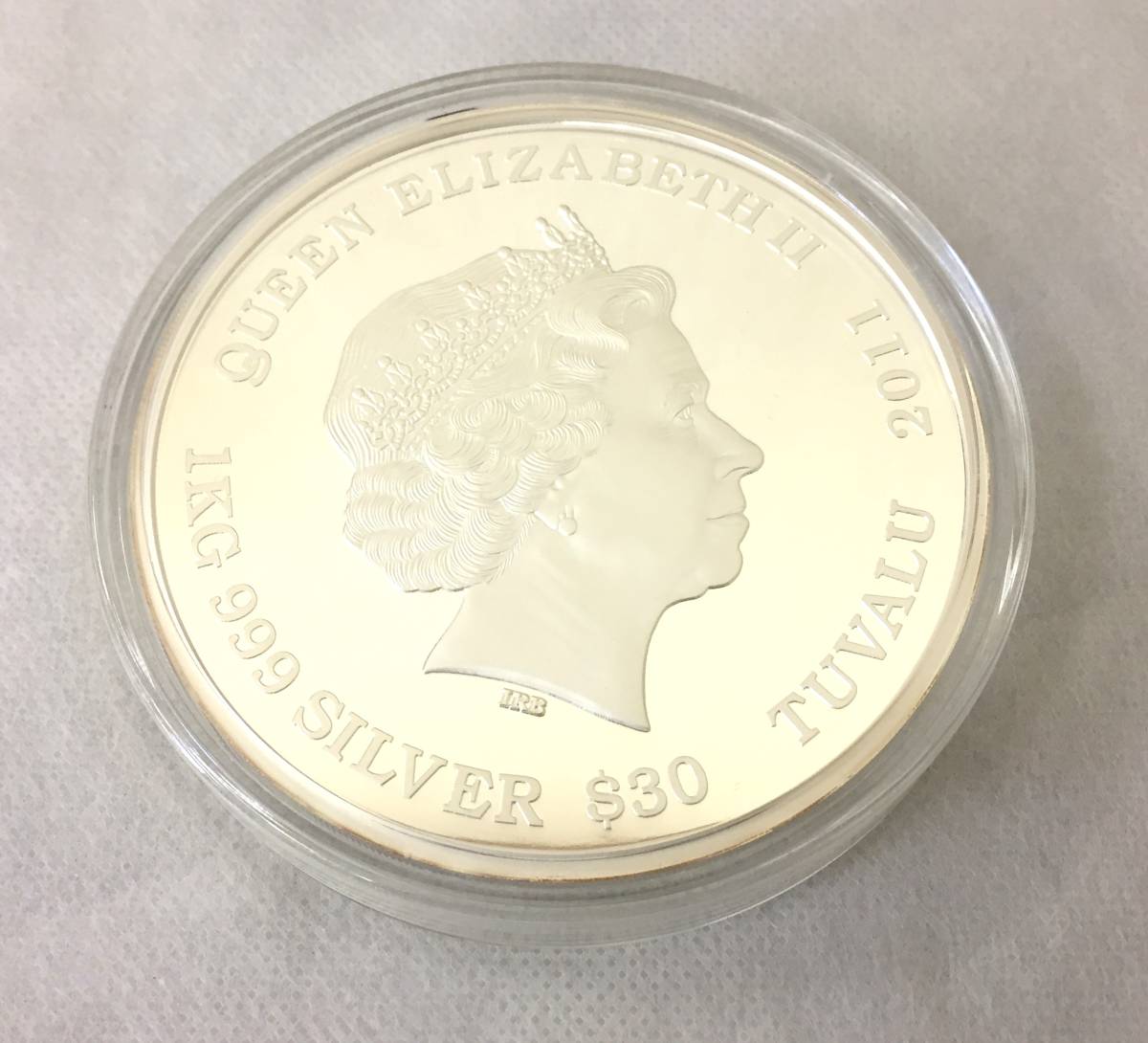 1円~英連邦ツバル政府発行 純金仕上げ 1キロ特大純銀貨『 曼荼羅 中台 