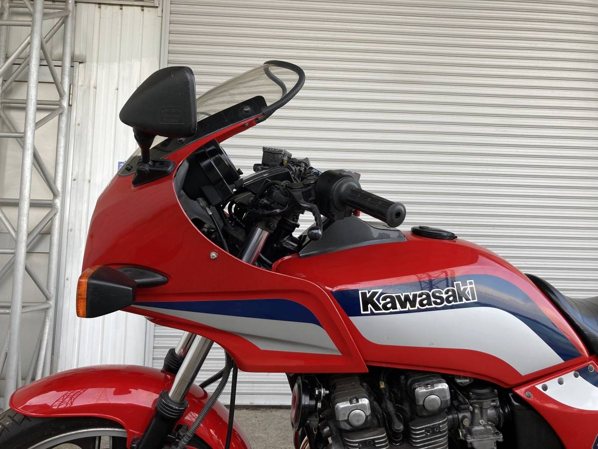 GPZ400 赤22708 ZX400C KAWASAKI エンジン始動確認済 現状販売/輸入