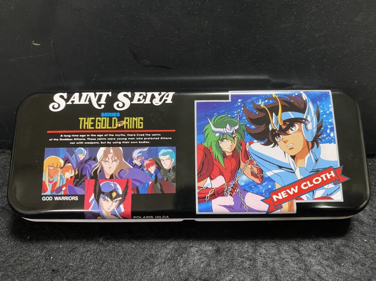聖闘士星矢 缶ペンケース 未使用品② 筆入れ 文房具 昭和レトロ 車田