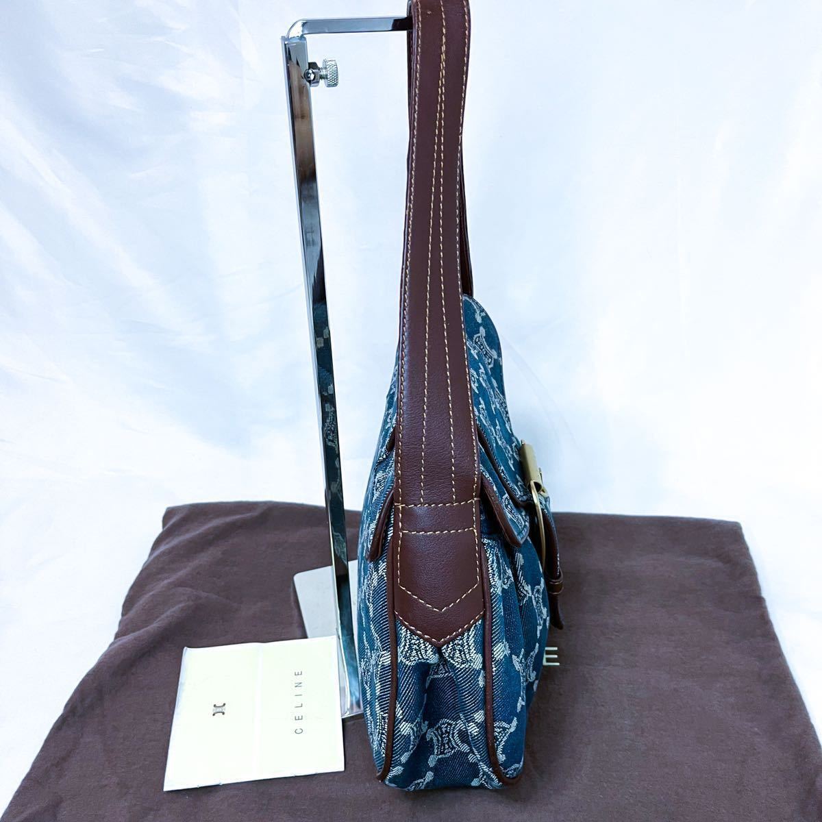 □ 1円 □ 美品 CELINE セリーヌ デニム パリマカダム トリオンフ 