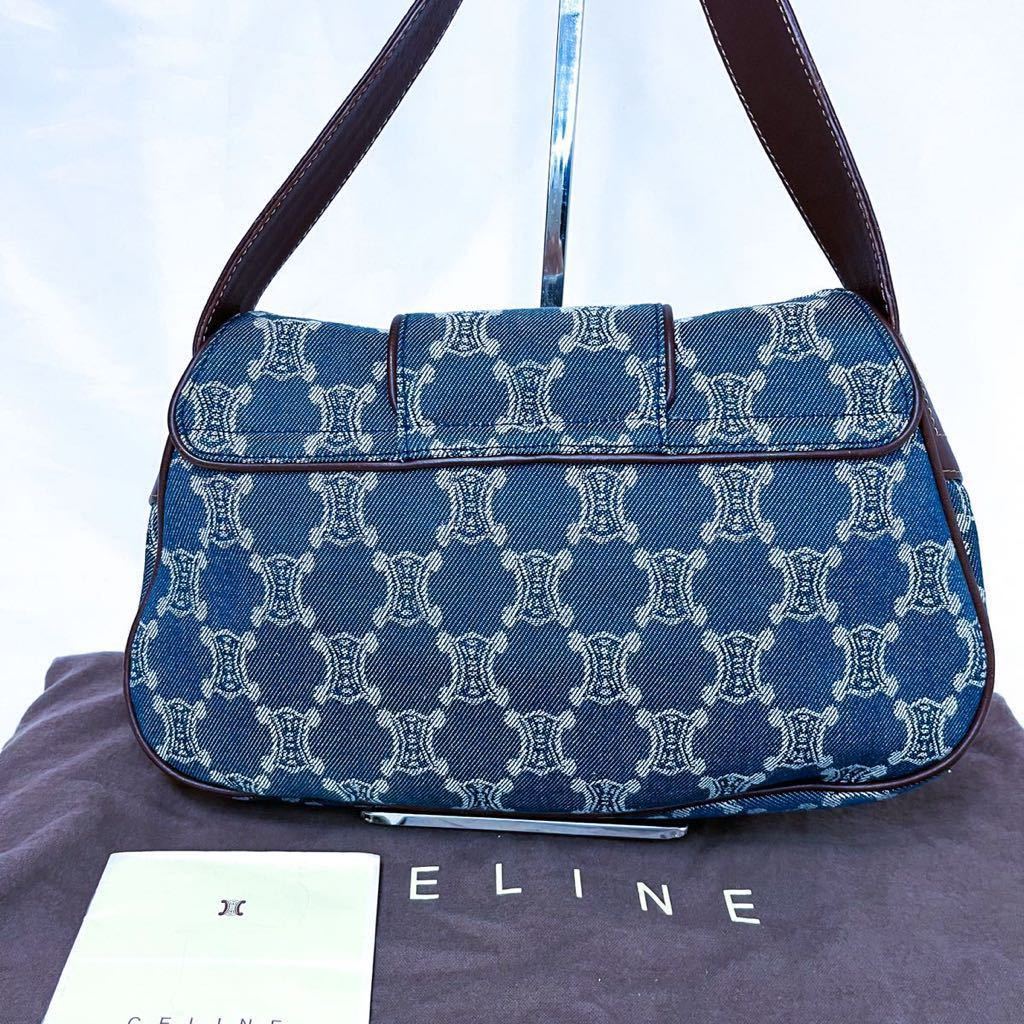 □ 1円 □ 美品 CELINE セリーヌ デニム パリマカダム トリオンフ
