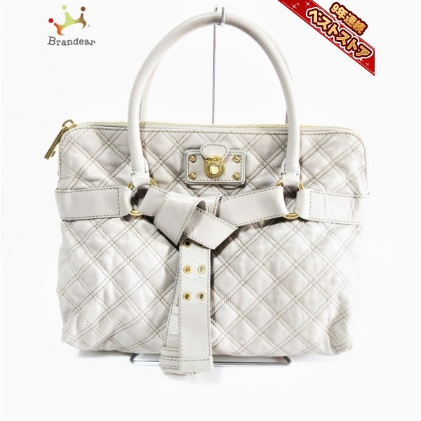 新作入荷，人気 マークジェイコブス MARC JACOBS ハンドバッグ - レザー ライトグレー キルティング バッグ(かばん、バッグ)｜売買されたオークション情報、yahooの商品情報をアーカイブ公開 - オークファン かばん、バッグ