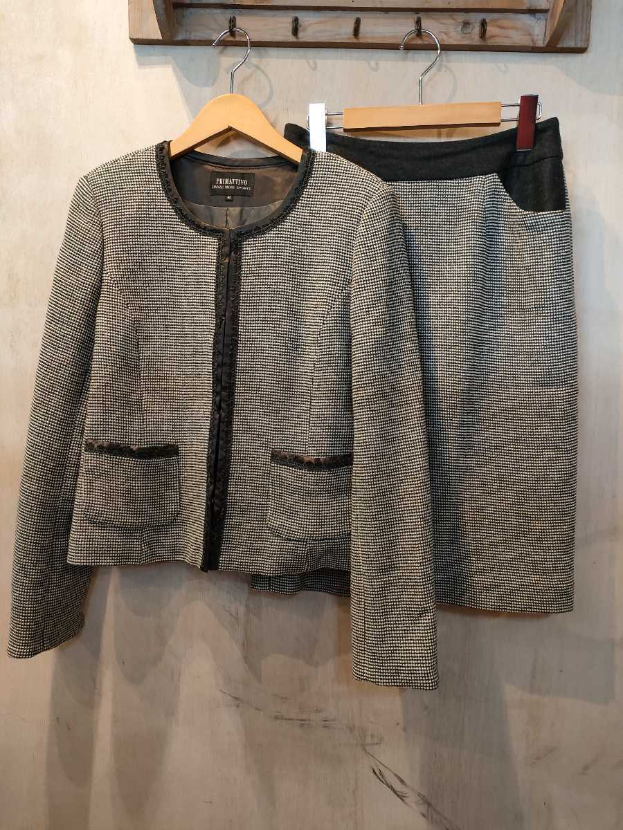 PRIMATTIVO HANAE MORI プリマティーボ ハナエモリ スカートスーツ 