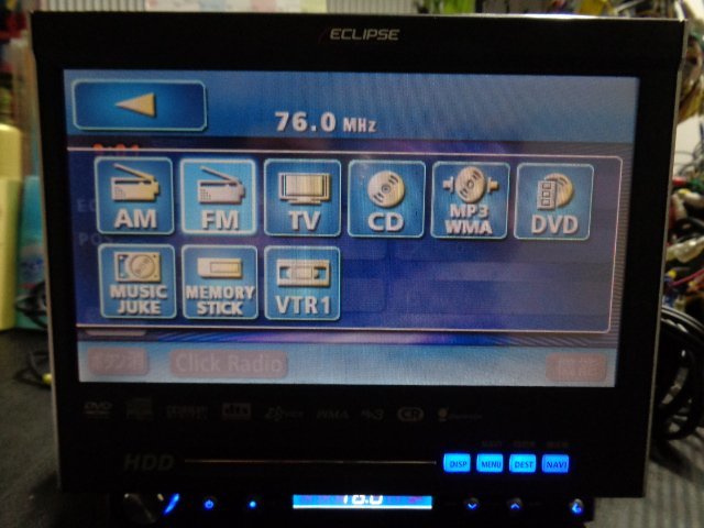 イクリプス 1DIN ECLIPSE AVN075HD インダッシュ HDDナビ AVN076HD ＨＤＤナビ モニター □ 2008年 HDD AVN078HD インダシュHDDナビ 売切！！ オーディオ、ワンセグ、イクリプス
