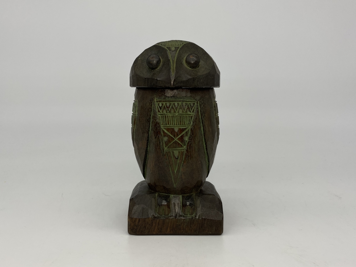 砂澤ビッキ 『木梟 煙草入れ』 ビッキデザイン フクロウ アイヌ美術