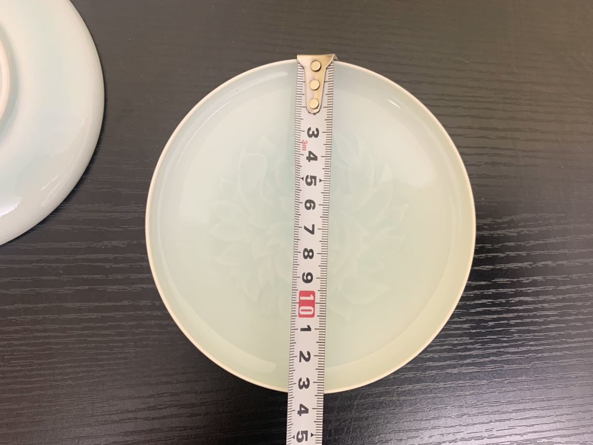 人間国宝 塚本 快示 快山窯 快山造 青白磁 銘々皿 5枚 塚本快示 快山