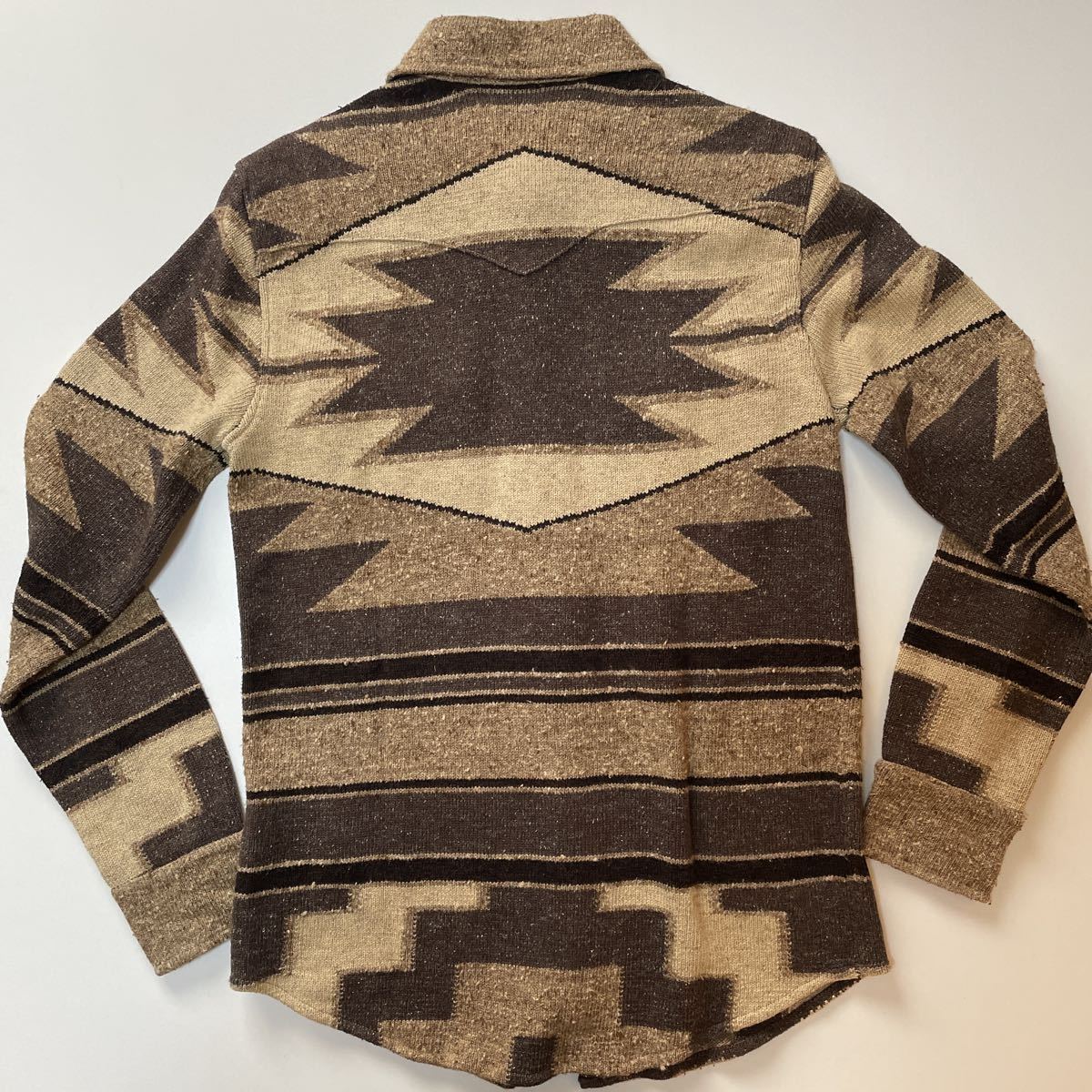希少】RRL “Native Silk Knit Shirt” ヴィンテージ ネイティブ ニット 