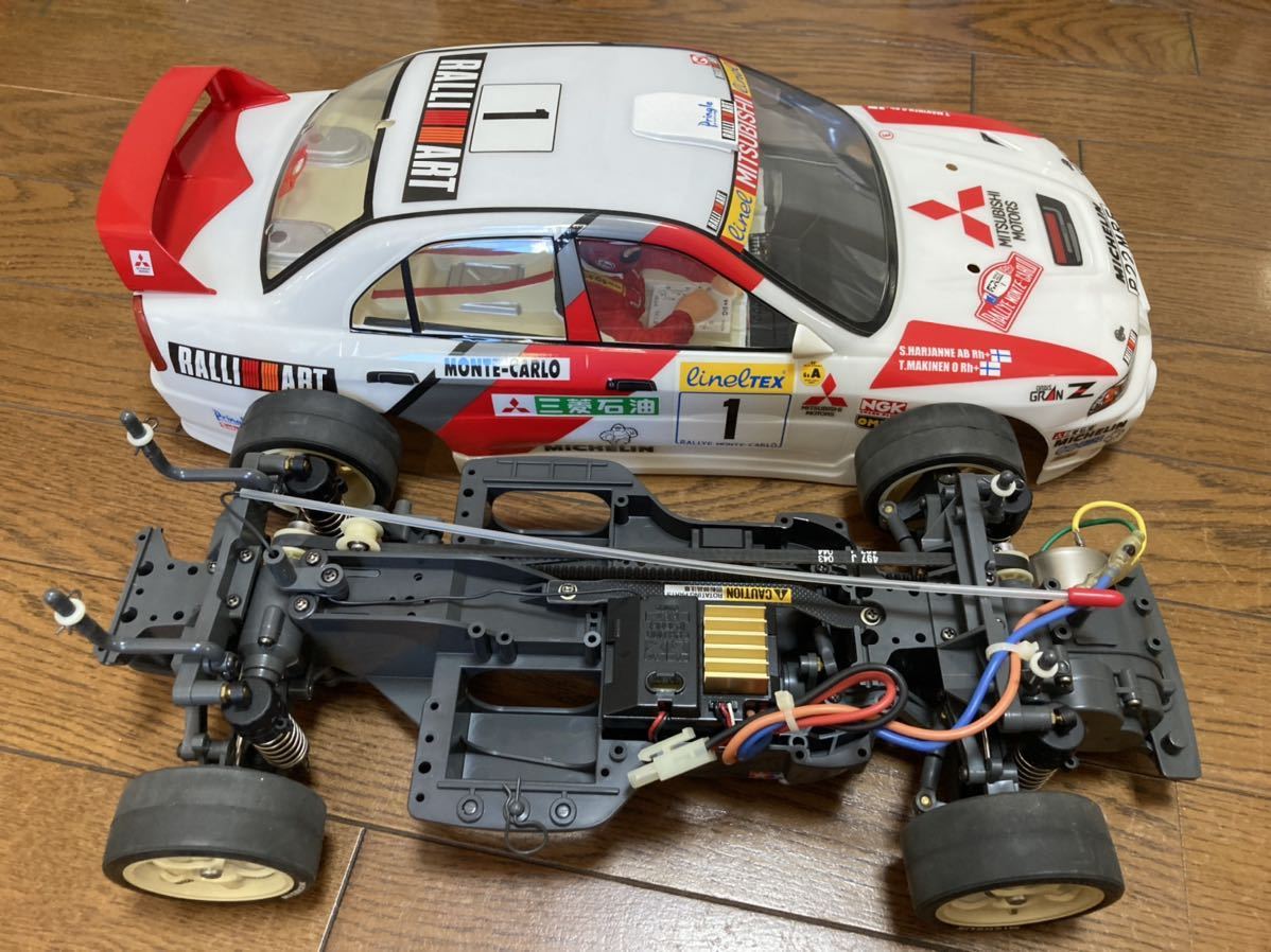 タミヤ 1/10電動RC 三菱ランサーエボリューション4 モンテカルロ ジャンク ジャンク品 タミヤ 電動RC 1/10 三菱ランサーエボリューション4