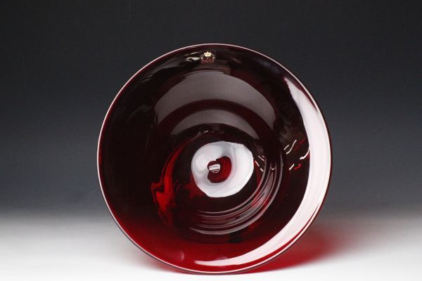 金彩 コンポート LIGPAULY ムラノガラス 白鳥図 27㎝ ベネチアン