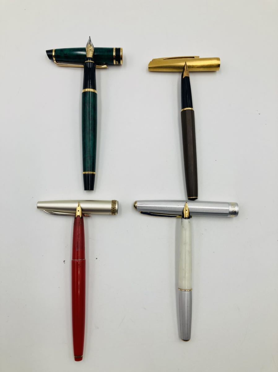 プラチナ万年筆　ウォーターマン他　万年筆　4本　おまとめ 28 1円スタート 万年筆 4本 まとめ WATERMAN ウォーターマン PLATINUM