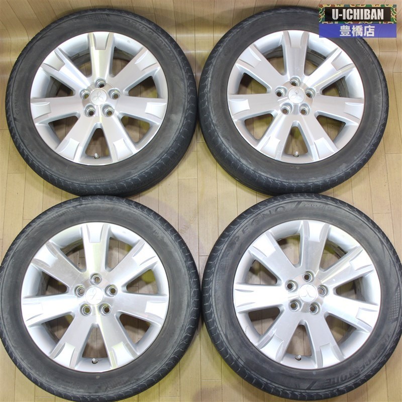 売切り品 三菱 デリカD5 純正ホイール 7.0-18+38 5H114 1台分4本セット ブリヂストン レグノGRVⅡ 225/55R18 アウトランダー RVR 等 005 三菱 純正 デリカD:5 デリカD: 純正戻し 2025年製