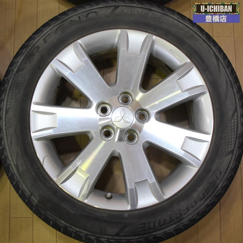 売切り品 三菱 デリカD5 純正ホイール 7.0-18+38 5H114 1台分4本セット ブリヂストン レグノGRVⅡ 225/55R18 アウトランダー RVR 等 005 三菱 純正 デリカD:5 デリカD: 純正戻し 2025年製
