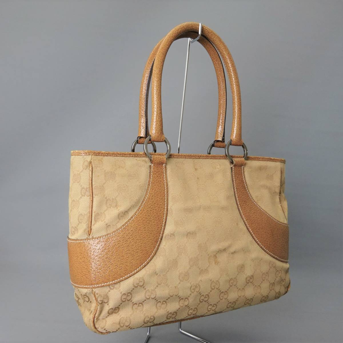 本物□グッチ□GG柄ベージュ□ショルダートートバッグ GUCCI グッチ 
