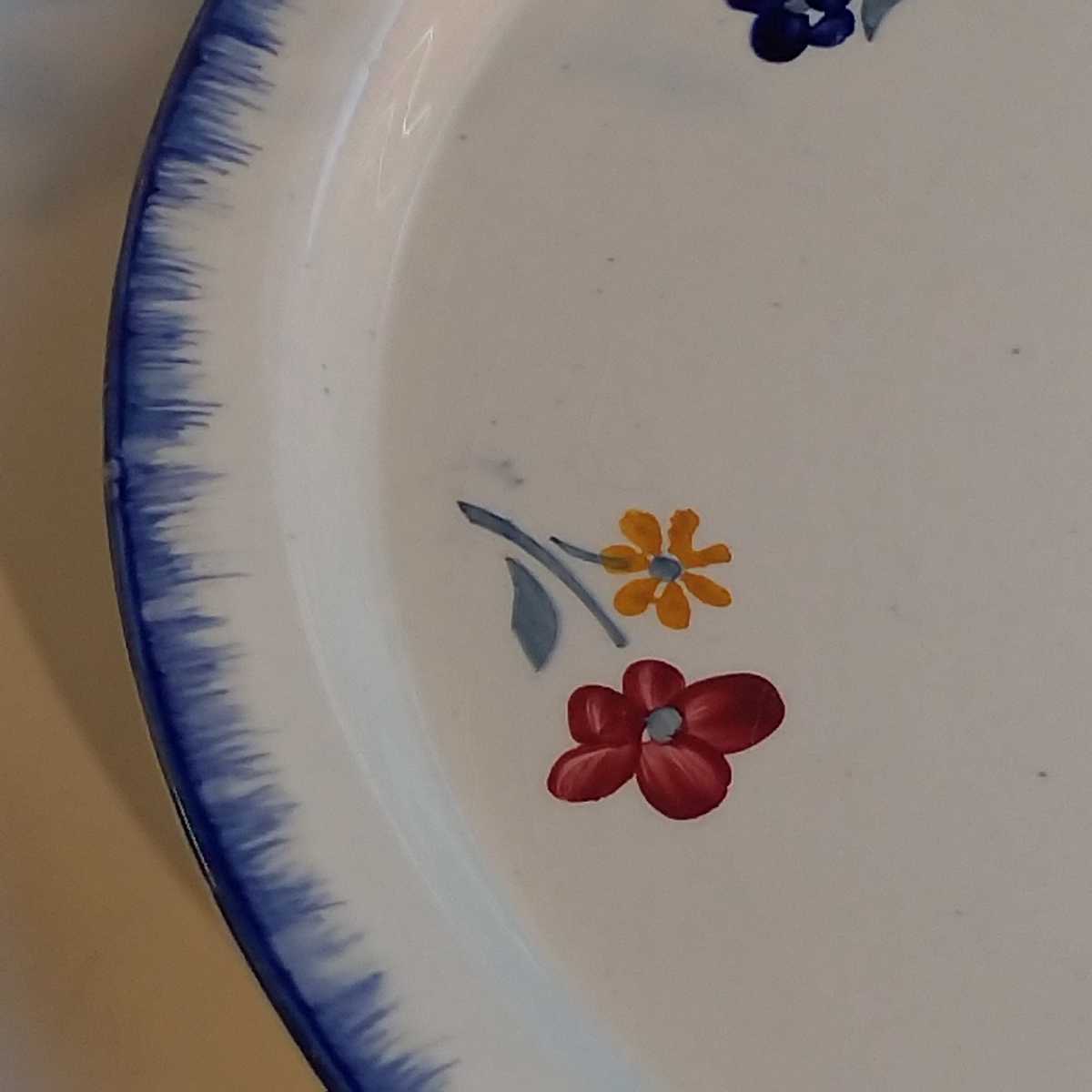 サルグミンヌ Sarreguemines SARREGUEMINES ブロカント購入 花リム
