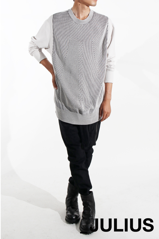 21AW新品 定価34100円 JULIUS ユリウス フロント ニット トレーナー size1 S 757CUM2 guidi JULIUS 21AW 定価34100円 | NUBIAN TOKYO