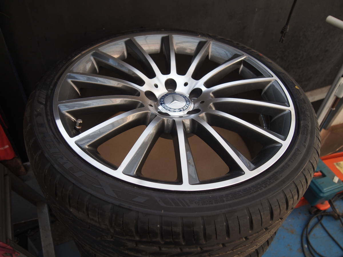 メルセデスベンツ AMG風 19インチ ホイール 美品 バリ山 8.5J 255 