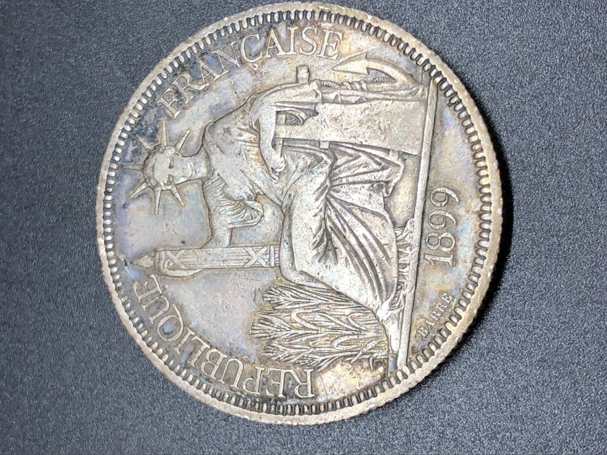Yahoo!オークション - 1899年 自由の女神 銀貨 ピアストル銀貨 仏