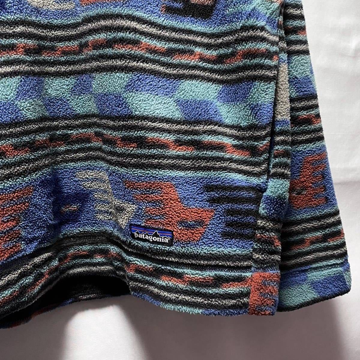 パタゴニア 90s 総柄 フリース アメリカ製 patagonia USA製 スナップT
