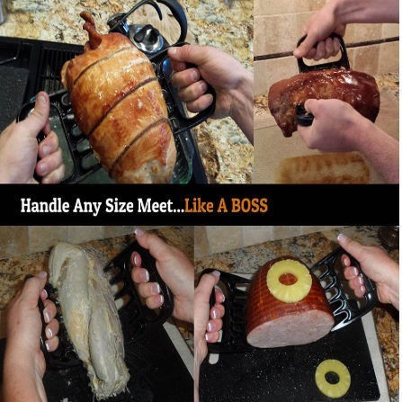 人気おすすめ AE1098:2個セット クマ爪 バーベキュー フォーク 手動 肉細断 豚肉 クランプ焙煎 キッチン BBQ ツール キャンプ アウトドア_5