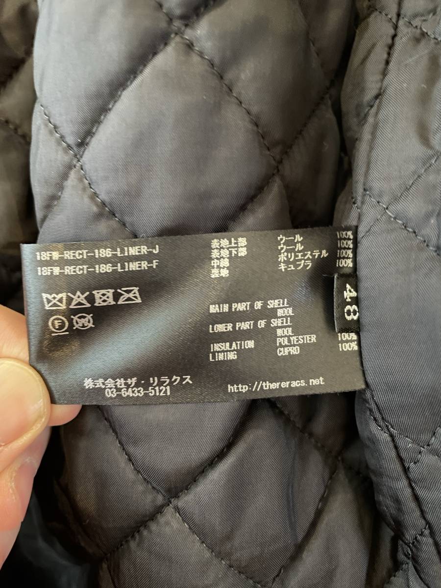 THE RERACS ザ リラクス ライナーベスト付き ロング モッズコート(M