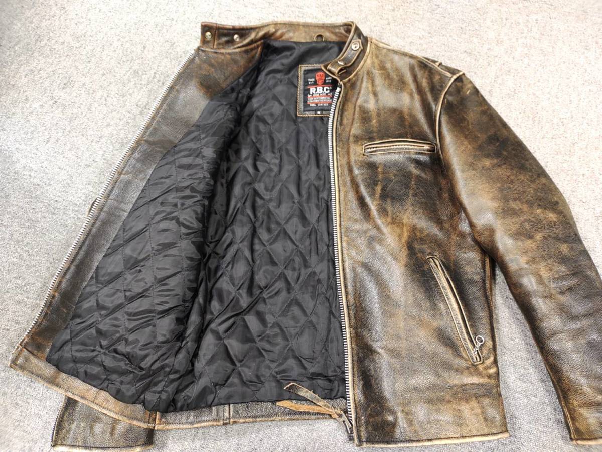 F6267 R.B.C RBC アールビーシー シングルライダース 革ジャン レザー 
