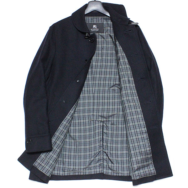 美品！M(2)☆カシミヤ混×ノバチェック☆バーバリーブラックレーベル