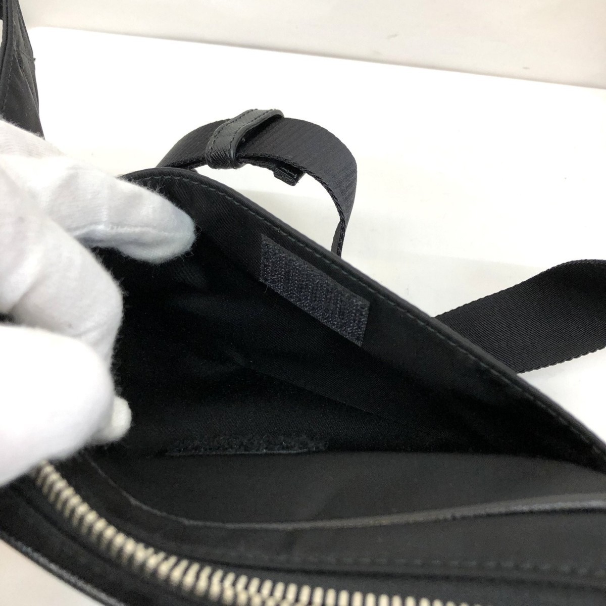 極美品 PRADA プラダ ボディバッグ 2VL977 074 F0002 MARSUPIO TESSUTO