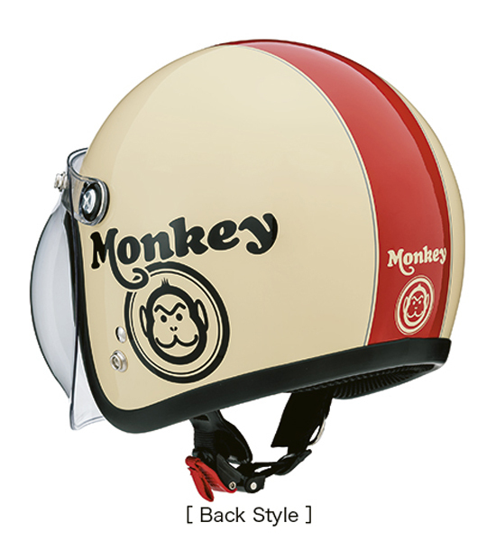 Monkey ジェットヘルメット ホワイト/レッド Lサイズ Honda(ホンダ