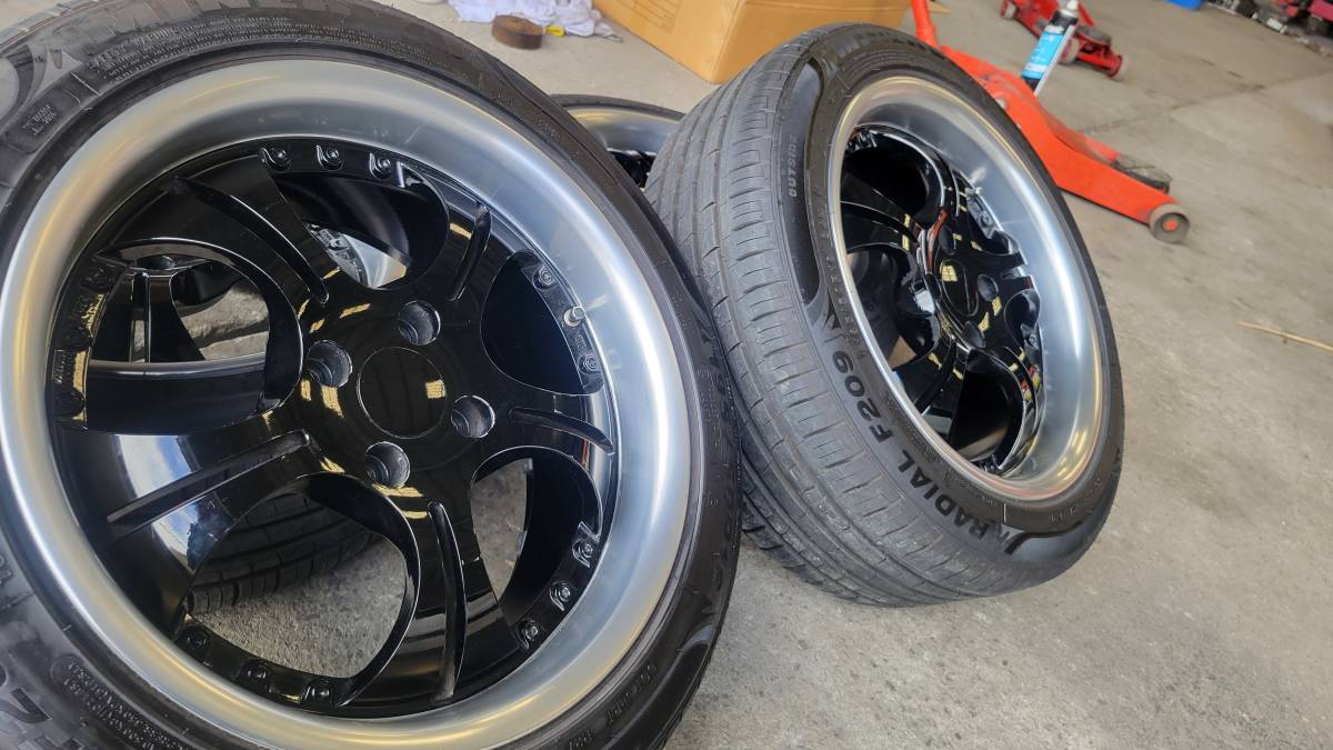 ホットスタッフ プレシャス V-SPOKE タイヤホイール4本セットバリ溝 
