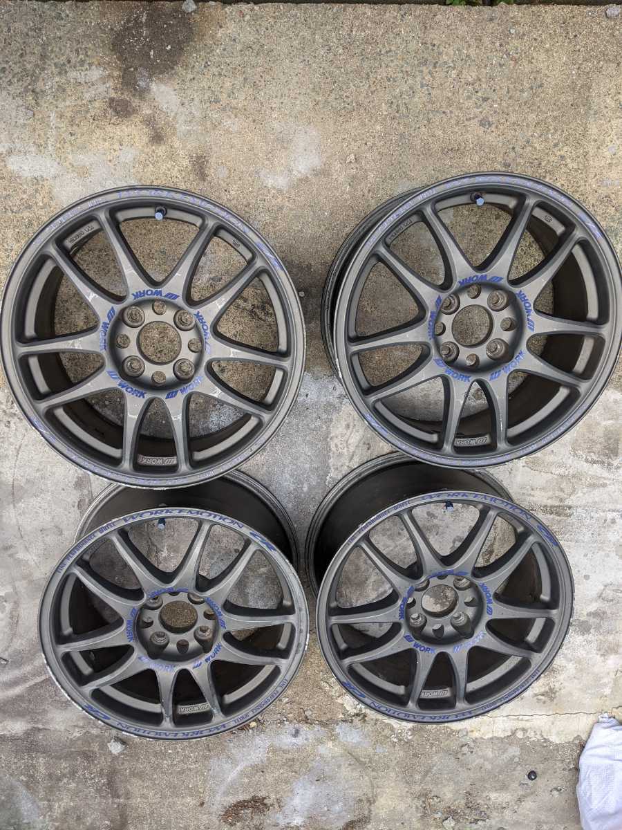 CR KAI WORK Matte 自動車 名古屋・愛知・岐阜で WORKEMOTION CR-kai!4本セット☆15インチ7j＋44☆4穴100!シビック☆インテグラ☆軽カスタム車等に!ワークエモーション☆