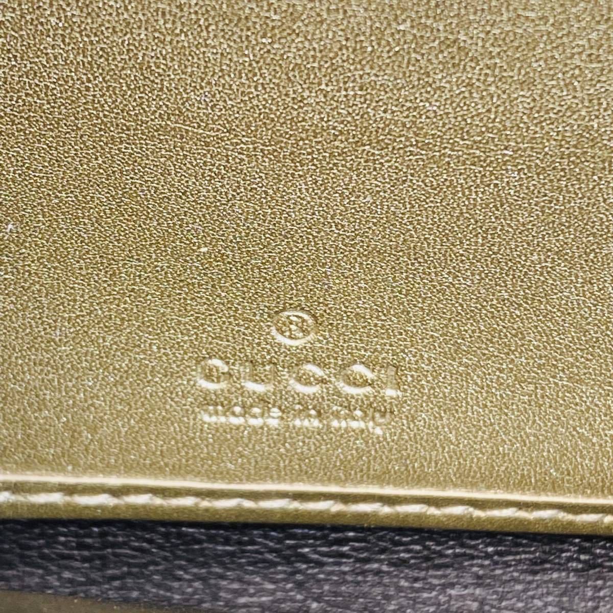 極美品〕GUCCI グッチ GGキャンバス ラウンドファスナー レザー 長財布