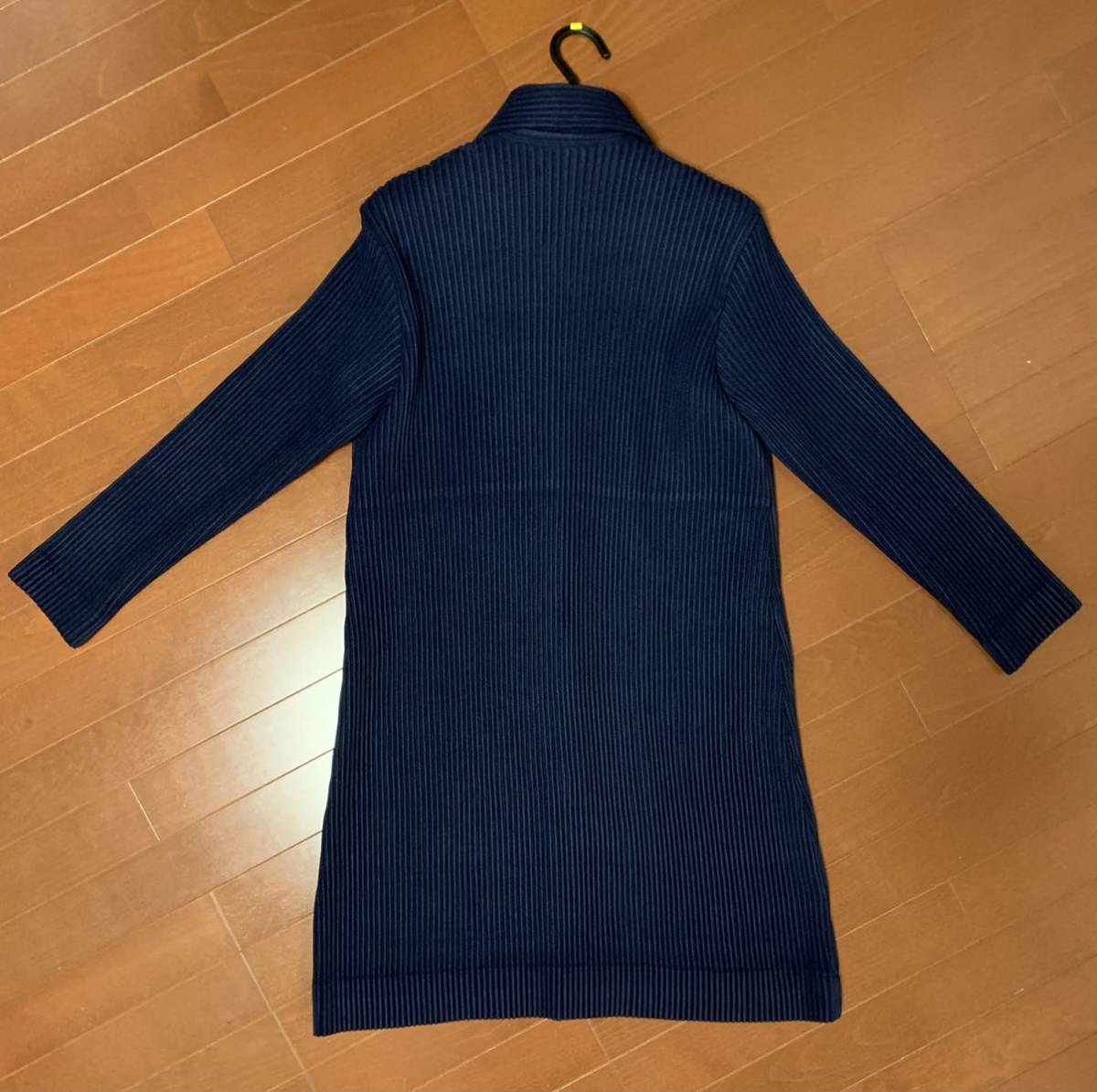 新品！オムプリッセ定番ウールライクコートネイビーサイズ1 Homme