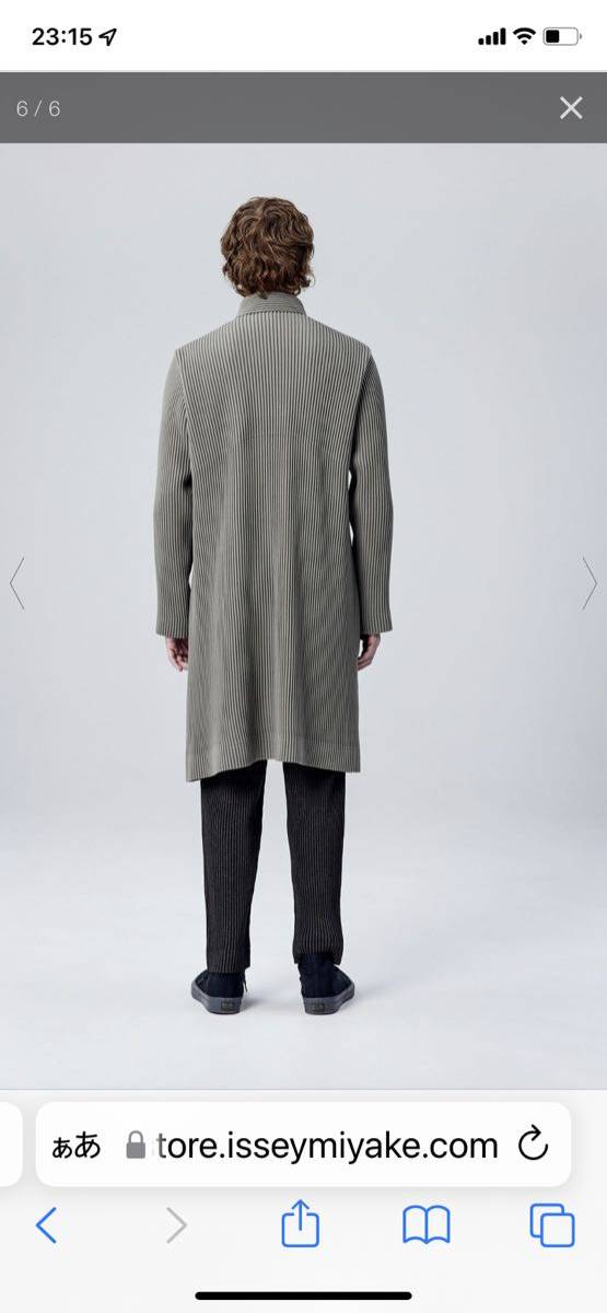 新品！オムプリッセ定番ウールライクコートネイビーサイズ1 Homme