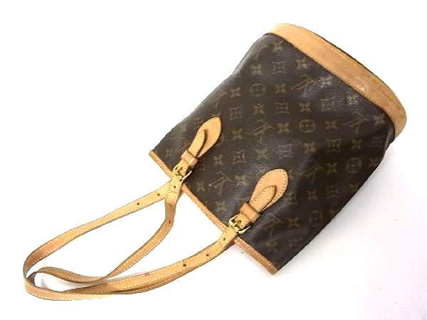 1円 LOUIS VUITTON ルイヴィトン M42238 モノグラム バケットPM バケツ型 トートバッグ ショルダー 肩掛けかばん ブラウン系 X0599sN モノグラム ルイヴィトン M42238 1円◎ BN7148 内側難