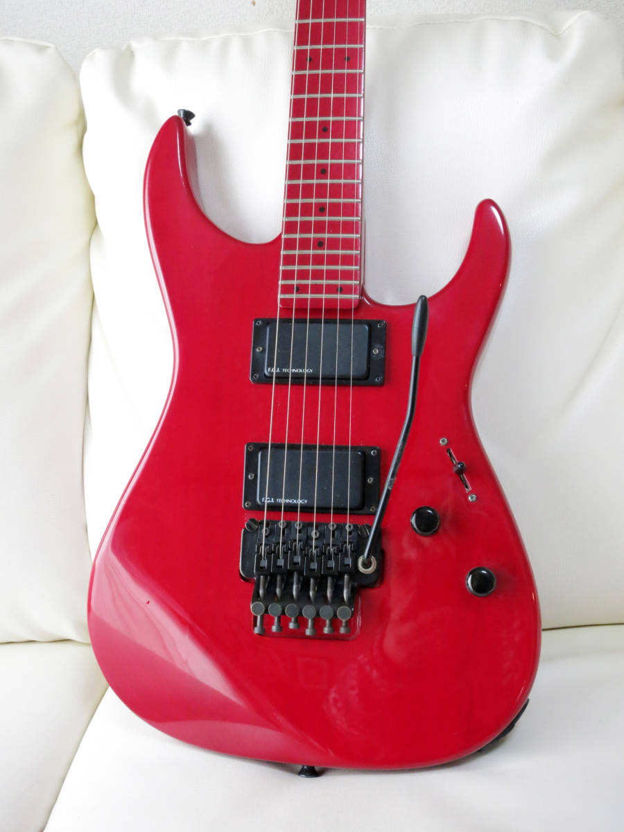 ◇FERNANDES FR-75 レッド FGI白2ハム 希少なカラー指板 整備済
