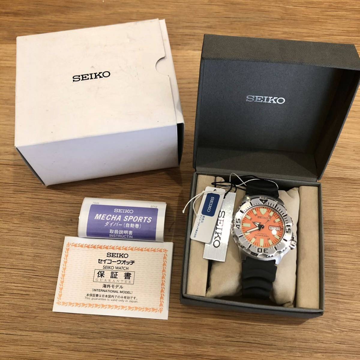 希少 未使用 SEIKO オレンジモンスター SKX781KG SKX781K3 7S26-0350 