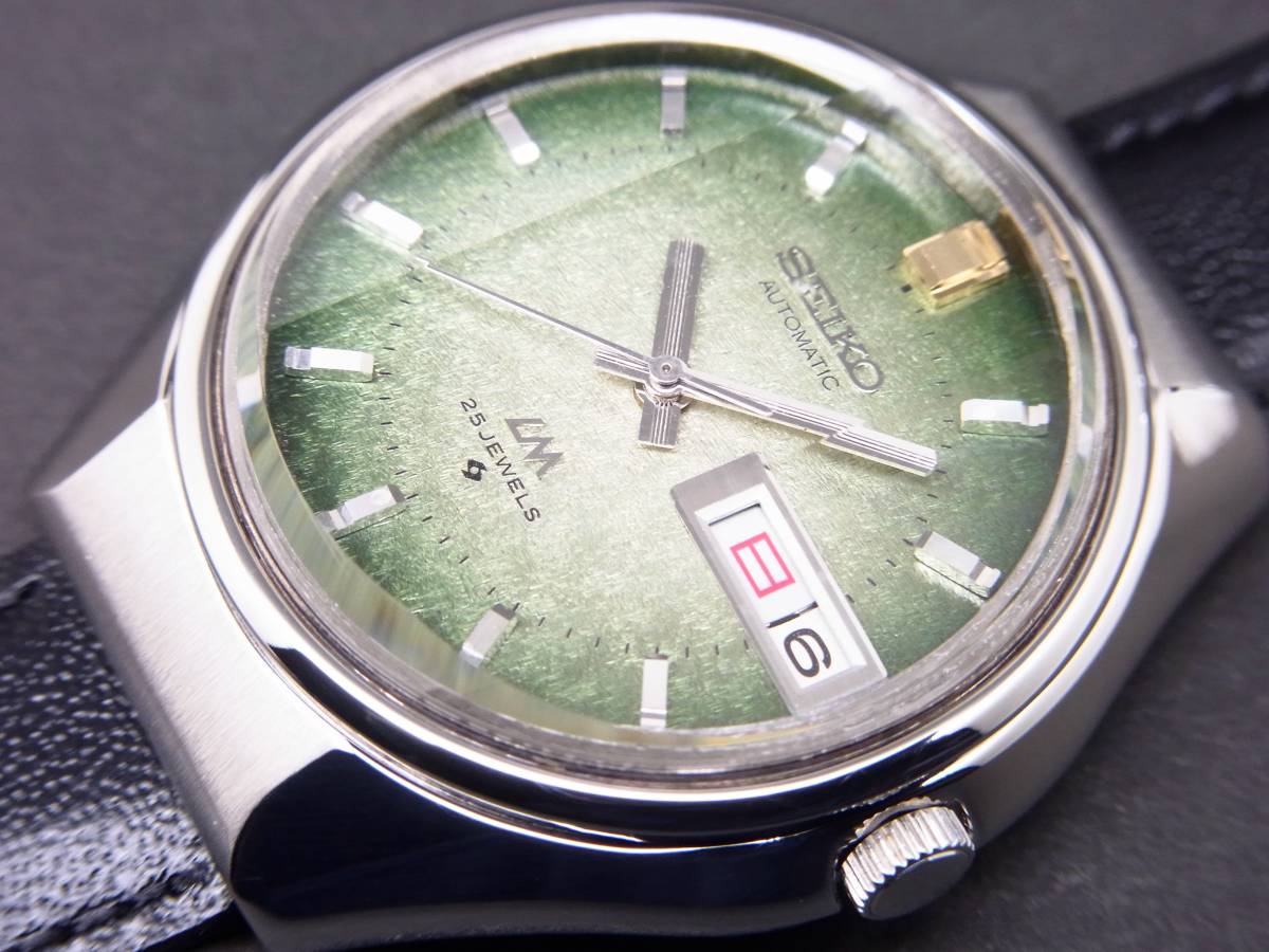 ロードマチック セイコー カットガラス SEIKO グリーン文字盤 