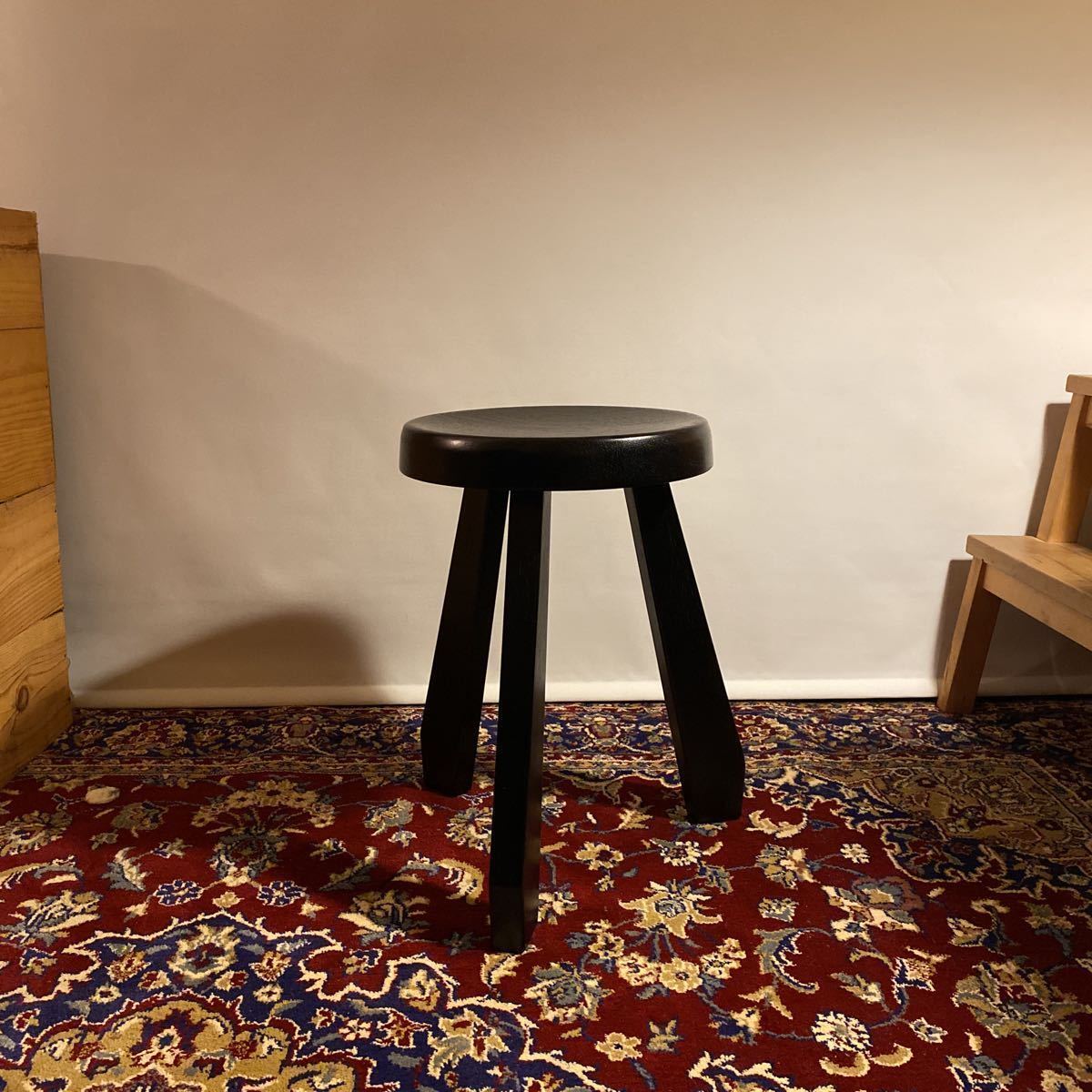 Cassina Charlotte Perriand Tabouret Meribel Stool in Walnut