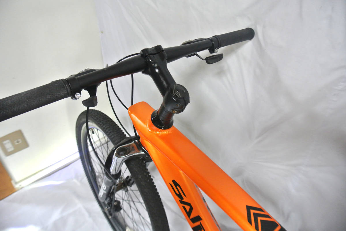 ☆ 1円～【SAIFEI】※ ディスク式 軽快MTB 21段 オレンジ色 中古自転車