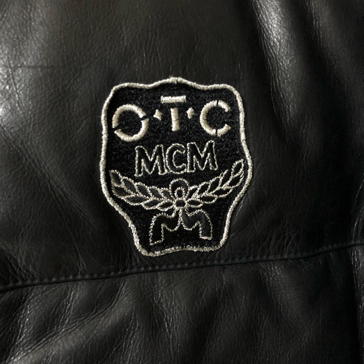 MCM OTC ヴィンテージ レザーダウンジャケット 牛革 ダウン×フェザー  