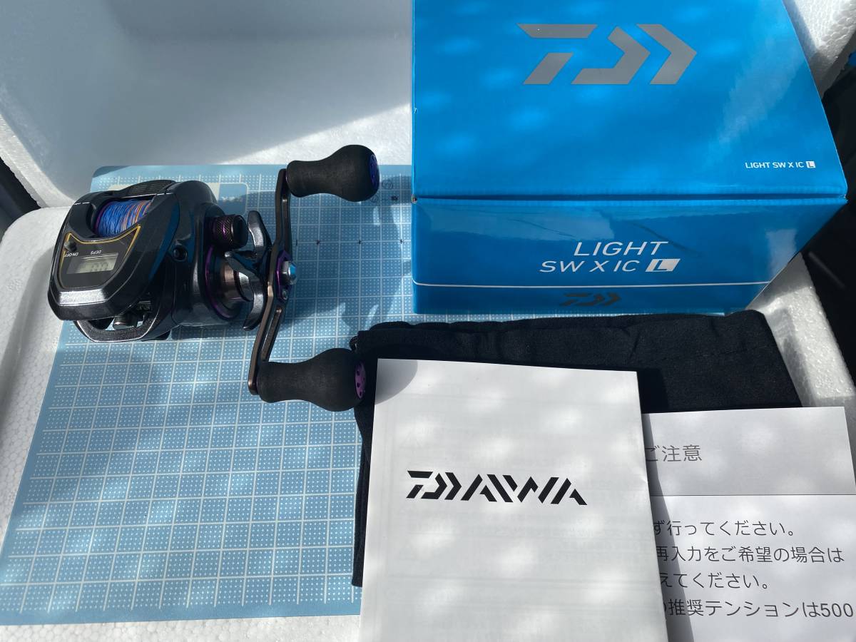 中古美品 ダイワ LIGHT SW X IC L （左巻き） ダイワ ライト SW X ICL